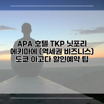 APA 호텔 TKP 닛포리 에키마에 (역세권 비즈니스) 도쿄 아고다 할인예약 팁