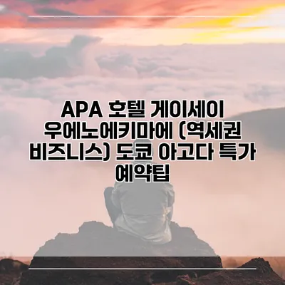 APA 호텔 게이세이 우에노에키마에 (역세권 비즈니스) 도쿄 아고다 특가 예약팁