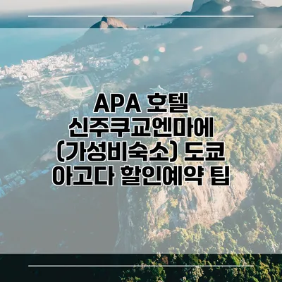 APA 호텔 신주쿠교엔마에 (가성비숙소) 도쿄 아고다 할인예약 팁