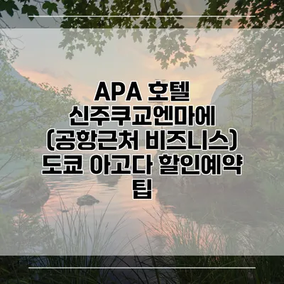 APA 호텔 신주쿠교엔마에 (공항근처 비즈니스) 도쿄 아고다 할인예약 팁