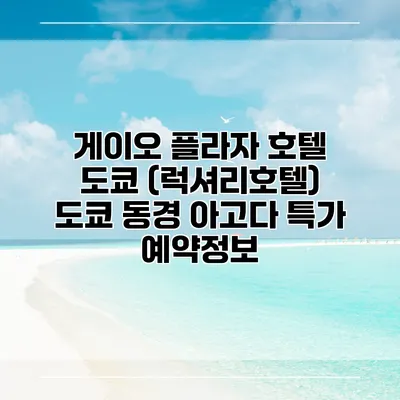 게이오 플라자 호텔 도쿄 (럭셔리호텔) 도쿄 동경 아고다 특가 예약정보