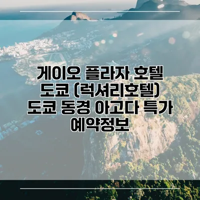 게이오 플라자 호텔 도쿄 (럭셔리호텔) 도쿄 동경 아고다 특가 예약정보