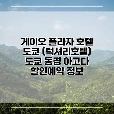 게이오 플라자 호텔 도쿄 (럭셔리호텔) 도쿄 동경 아고다 할인예약 정보