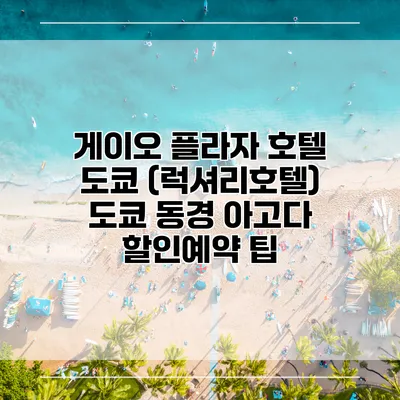 게이오 플라자 호텔 도쿄 (럭셔리호텔) 도쿄 동경 아고다 할인예약 팁