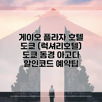 게이오 플라자 호텔 도쿄 (럭셔리호텔) 도쿄 동경 아고다 할인코드 예약팁