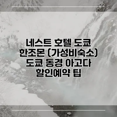 네스트 호텔 도쿄 한조몬 (가성비숙소) 도쿄 동경 아고다 할인예약 팁