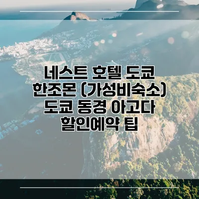 네스트 호텔 도쿄 한조몬 (가성비숙소) 도쿄 동경 아고다 할인예약 팁