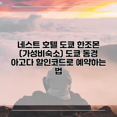 네스트 호텔 도쿄 한조몬 (가성비숙소) 도쿄 동경 아고다 할인코드로 예약하는 법