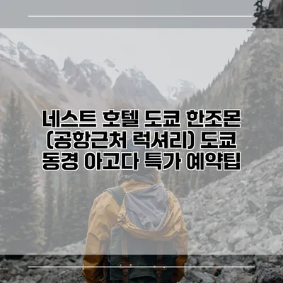 네스트 호텔 도쿄 한조몬 (공항근처 럭셔리) 도쿄 동경 아고다 특가 예약팁