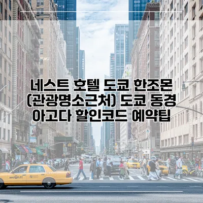 네스트 호텔 도쿄 한조몬 (관광명소근처) 도쿄 동경 아고다 할인코드 예약팁
