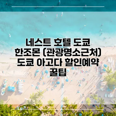 네스트 호텔 도쿄 한조몬 (관광명소근처) 도쿄 아고다 할인예약 꿀팁