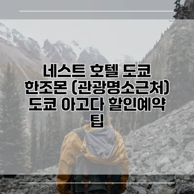 네스트 호텔 도쿄 한조몬 (관광명소근처) 도쿄 아고다 할인예약 팁