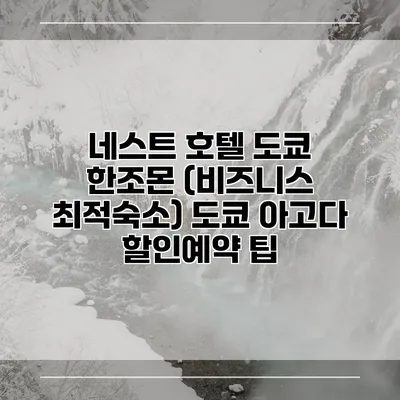 네스트 호텔 도쿄 한조몬 (비즈니스 최적숙소) 도쿄 아고다 할인예약 팁