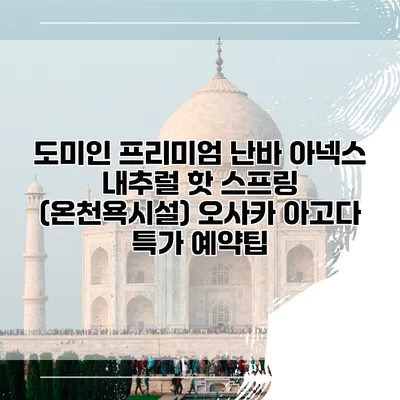 도미인 프리미엄 난바 아넥스 내추럴 핫 스프링 (온천욕시설) 오사카 아고다 특가 예약팁