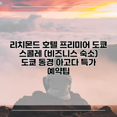 리치몬드 호텔 프리미어 도쿄 스콜레 (비즈니스 숙소) 도쿄 동경 아고다 특가 예약팁