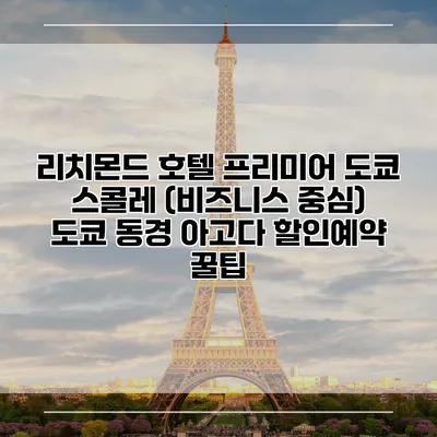 리치몬드 호텔 프리미어 도쿄 스콜레 (비즈니스 중심) 도쿄 동경 아고다 할인예약 꿀팁