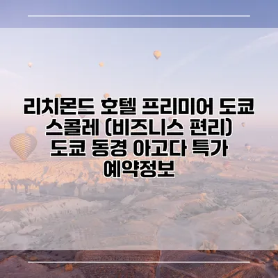 리치몬드 호텔 프리미어 도쿄 스콜레 (비즈니스 편리) 도쿄 동경 아고다 특가 예약정보