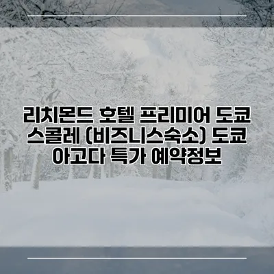 리치몬드 호텔 프리미어 도쿄 스콜레 (비즈니스숙소) 도쿄 아고다 특가 예약정보