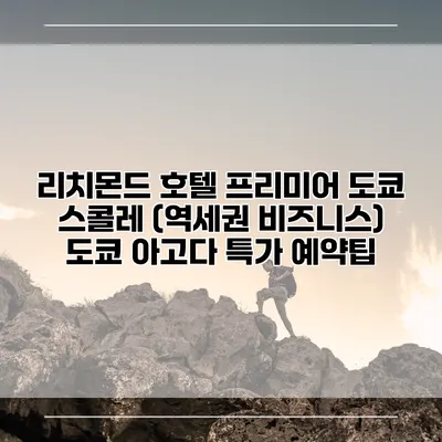리치몬드 호텔 프리미어 도쿄 스콜레 (역세권 비즈니스) 도쿄 아고다 특가 예약팁