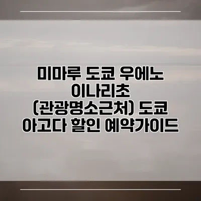 미마루 도쿄 우에노 이나리초 (관광명소근처) 도쿄 아고다 할인 예약가이드