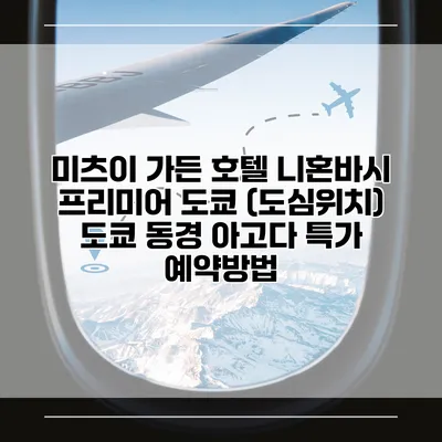 미츠이 가든 호텔 니혼바시 프리미어 도쿄 (도심위치) 도쿄 동경 아고다 특가 예약방법