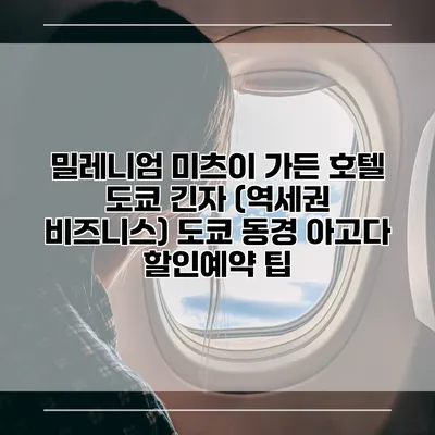 밀레니엄 미츠이 가든 호텔 도쿄 긴자 (역세권 비즈니스) 도쿄 동경 아고다 할인예약 팁