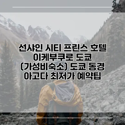 선샤인 시티 프린스 호텔 이케부쿠로 도쿄 (가성비숙소) 도쿄 동경 아고다 최저가 예약팁