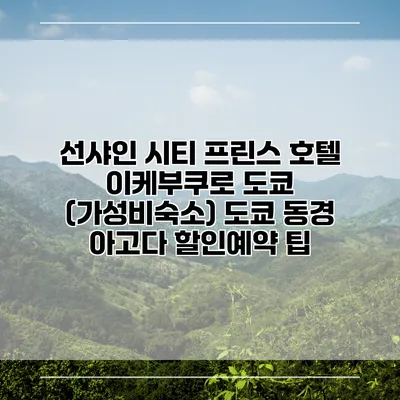 선샤인 시티 프린스 호텔 이케부쿠로 도쿄 (가성비숙소) 도쿄 동경 아고다 할인예약 팁