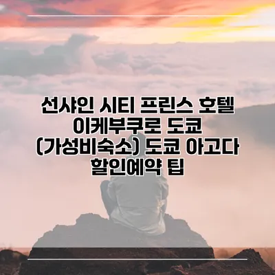 선샤인 시티 프린스 호텔 이케부쿠로 도쿄 (가성비숙소) 도쿄 아고다 할인예약 팁