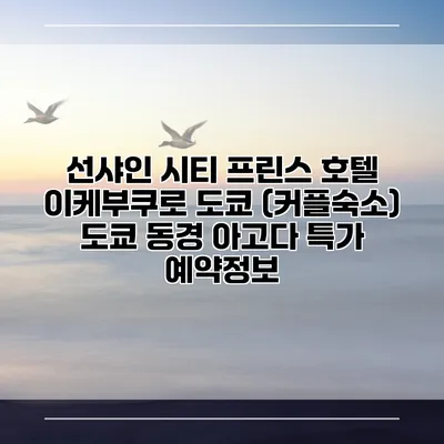 선샤인 시티 프린스 호텔 이케부쿠로 도쿄 (커플숙소) 도쿄 동경 아고다 특가 예약정보