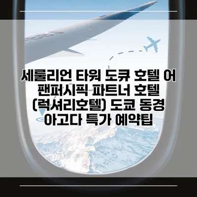 세룰리언 타워 도큐 호텔 어 팬퍼시픽 파트너 호텔 (럭셔리호텔) 도쿄 동경 아고다 특가 예약팁