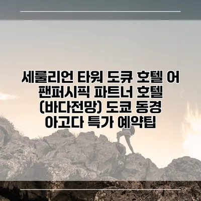 세룰리언 타워 도큐 호텔 어 팬퍼시픽 파트너 호텔 (바다전망) 도쿄 동경 아고다 특가 예약팁