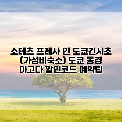소테츠 프레사 인 도쿄긴시초 (가성비숙소) 도쿄 동경 아고다 할인코드 예약팁