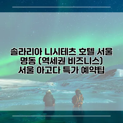 솔라리아 니시테츠 호텔 서울 명동 (역세권 비즈니스) 서울 아고다 특가 예약팁