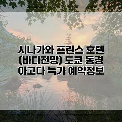 시나가와 프린스 호텔 (바다전망) 도쿄 동경 아고다 특가 예약정보