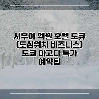 시부야 엑셀 호텔 도큐 (도심위치 비즈니스) 도쿄 아고다 특가 예약팁