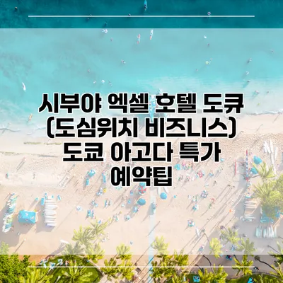 시부야 엑셀 호텔 도큐 (도심위치 비즈니스) 도쿄 아고다 특가 예약팁