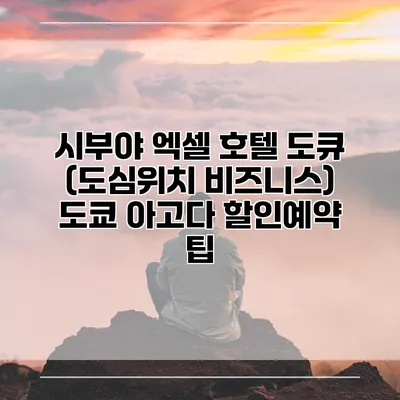 시부야 엑셀 호텔 도큐 (도심위치 비즈니스) 도쿄 아고다 할인예약 팁