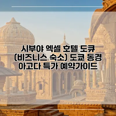 시부야 엑셀 호텔 도큐 (비즈니스 숙소) 도쿄 동경 아고다 특가 예약가이드