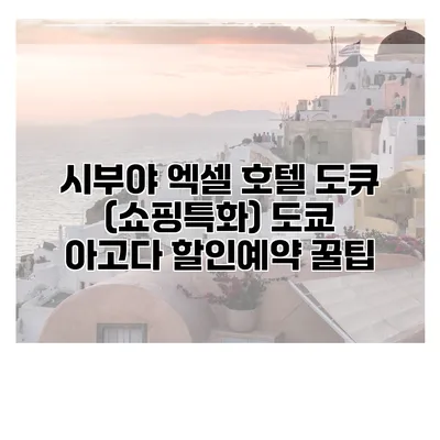 시부야 엑셀 호텔 도큐 (쇼핑특화) 도쿄 아고다 할인예약 꿀팁