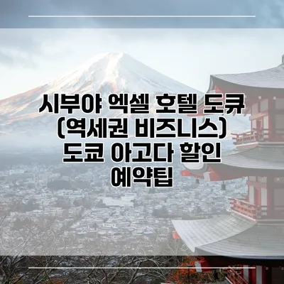 시부야 엑셀 호텔 도큐 (역세권 비즈니스) 도쿄 아고다 할인 예약팁