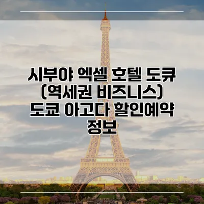 시부야 엑셀 호텔 도큐 (역세권 비즈니스) 도쿄 아고다 할인예약 정보