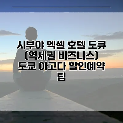 시부야 엑셀 호텔 도큐 (역세권 비즈니스) 도쿄 아고다 할인예약 팁