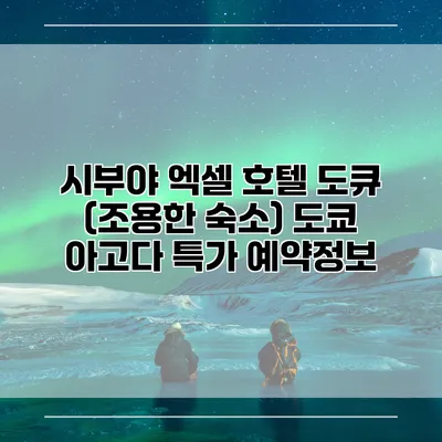 시부야 엑셀 호텔 도큐 (조용한 숙소) 도쿄 아고다 특가 예약정보