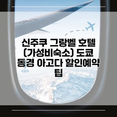 신주쿠 그랑벨 호텔 (가성비숙소) 도쿄 동경 아고다 할인예약 팁