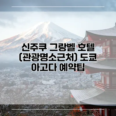 신주쿠 그랑벨 호텔 (관광명소근처) 도쿄 아고다 예약팁