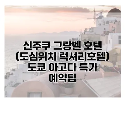 신주쿠 그랑벨 호텔 (도심위치 럭셔리호텔) 도쿄 아고다 특가 예약팁