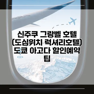 신주쿠 그랑벨 호텔 (도심위치 럭셔리호텔) 도쿄 아고다 할인예약 팁