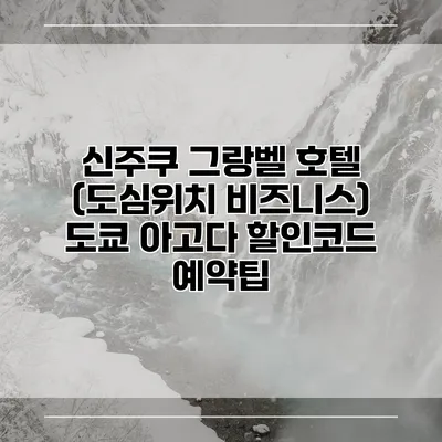 신주쿠 그랑벨 호텔 (도심위치 비즈니스) 도쿄 아고다 할인코드 예약팁