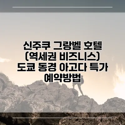신주쿠 그랑벨 호텔 (역세권 비즈니스) 도쿄 동경 아고다 특가 예약방법